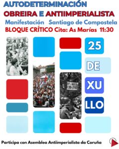 25 Xullo: DÍA NACIONAL DE GALIZA CONTRA O REARMAMENTO
